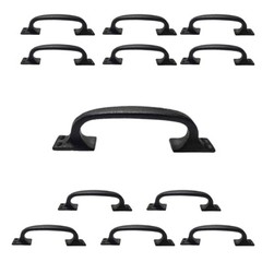 12 Pcs Door Pull Handle Black Wrought Iron 6″ Dresser Door Pulls Cabinet Handle