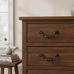 5.5 5 1/2 -Inch Drawer Pulls, 2 Pack 140mm Hole Centers Vintage Style Large D…