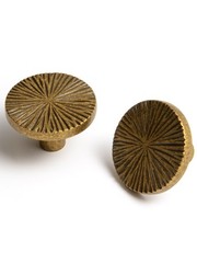 BEILEIOU Antique Brass Cabinet Knobs Classic Vintage Flat Drawer Pulls Zinc
