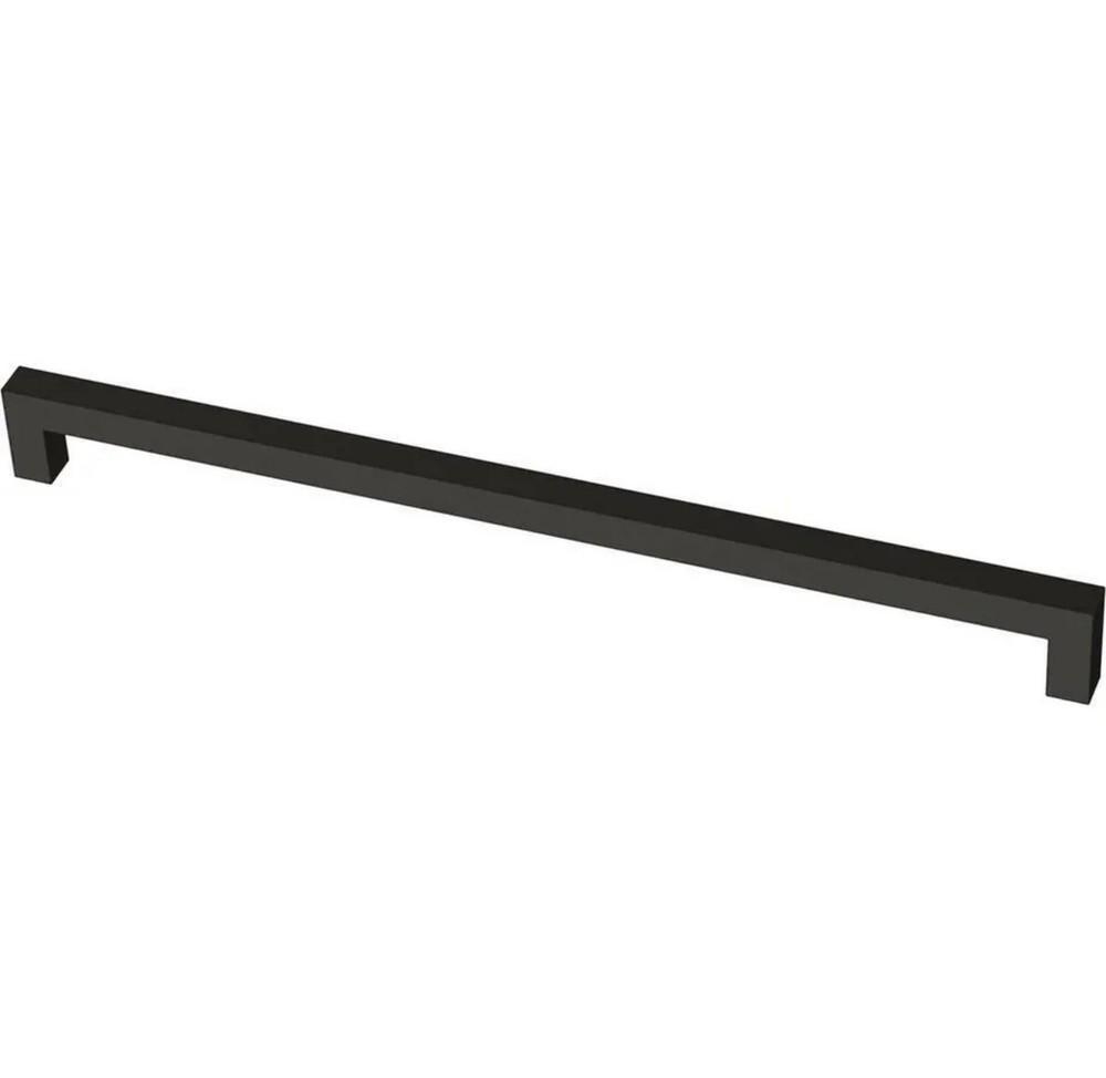 Liberty Modern Square 12 in. (305 mm) Matte Black Cabinet Drawer Pull Bar
