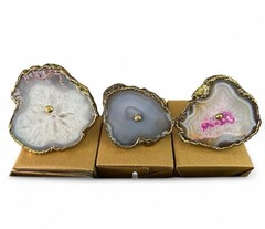 Anthropologie Swirl Geode Agate Pull Knobs 2015 ~ New In Box