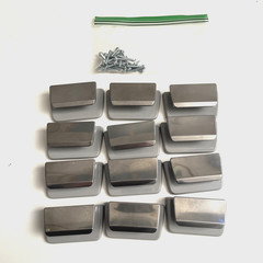 12) Vintage MCM Industrial Medical Stainless Steel Cabinet / Drawer Pulls NOS!