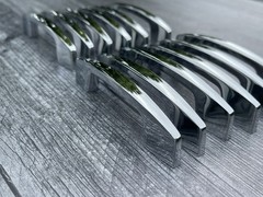 Lot of 12 Vintage Mid Century Modern Silver Chrome Metal Drawer Pulls Atomic