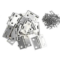 Folding Hinge 1 Inch Stainless Steel Cabinet Box Hardware With Screws 20 PCS