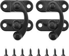 Small Hasp Latches Antique Black Clasp Swing Arm Latch Hook Lock for