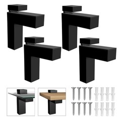 Heavy Duty Floating Wood/Glass Shelf Bracket 4 Pcs, Adjustable Glass Shelves …