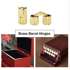 16mm Brass Barrel Hinges 12 Pcs Hidden Invisible Cabinet Furniture Hinges