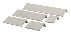 Silverline Brushed Satin Nickel Finger Edge Pulls Aluminum Cabinet Door Handle