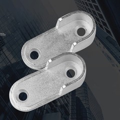 4 X Rail Hanger Standard Tube Support Wardrobe Rod Socket Fitting Round Bracket