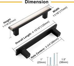 Nickel and Black Cabinet Pulls Brushed Nickel and Matte Black Kitchen Cabinet Ha