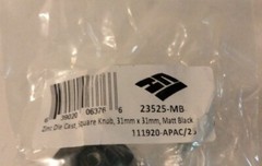 Zinc Die Cast, Square Knob , 31mm×31mm, Matt Black 111920-APAC/25