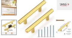Elegant Gold Cabinet Pulls – 10 Pack Modern Drawer Hardware for Chic Interiors
