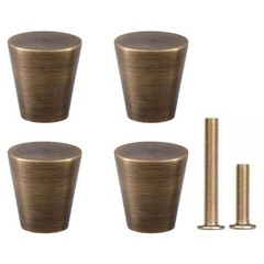 4Pcs 0.79″x0.98″ Antique Bronze Mid Century Drawer Knobs Solid Brass Vintage …