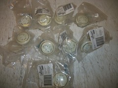 Amerock Allison 69128 Cabinet Knob Door Drawer Pull Off White Round Lot of 9