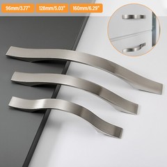 10-50PCS Stainless Steel Furniture Cabinet Handles Drawer Pulls Nickel Brushed