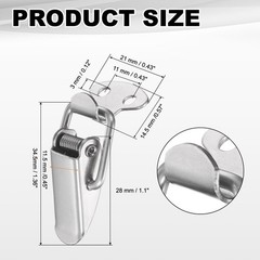 4Set 1.4″ Stainless Steel Spring Loaded Toggle Latch with Mounting Screws