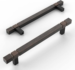 NEW 10 Pack Oil Rubbed Bronze Kitchen Cabinet Pulls 5″ Hole Centers Cabinet B18