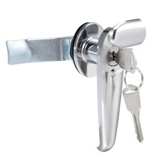 Level Handle Cam Lock Zinc Alloy Chrome Finished L Shape with Keys MS308-3