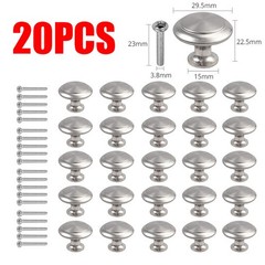20x Stainless Steel Door Knobs Cabinet Handles For Cupboard Wardrobe Drawer Door