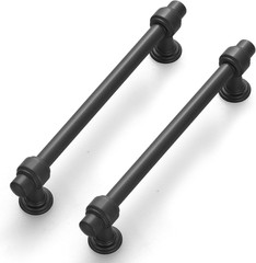 10 Pack 6.3″ Matte Dark Gunmetal Gray Cabinet Pulls for Modern Kitchens