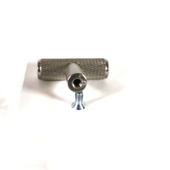 Brainerd P44276W-SS-C 1-5/8” Knurled Bar Knob Drawer Pull Stainless Steel