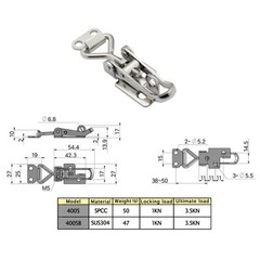 Safeguard Doors and Boxes with Stainless Steel Lever Lock Hasp Rust resistant