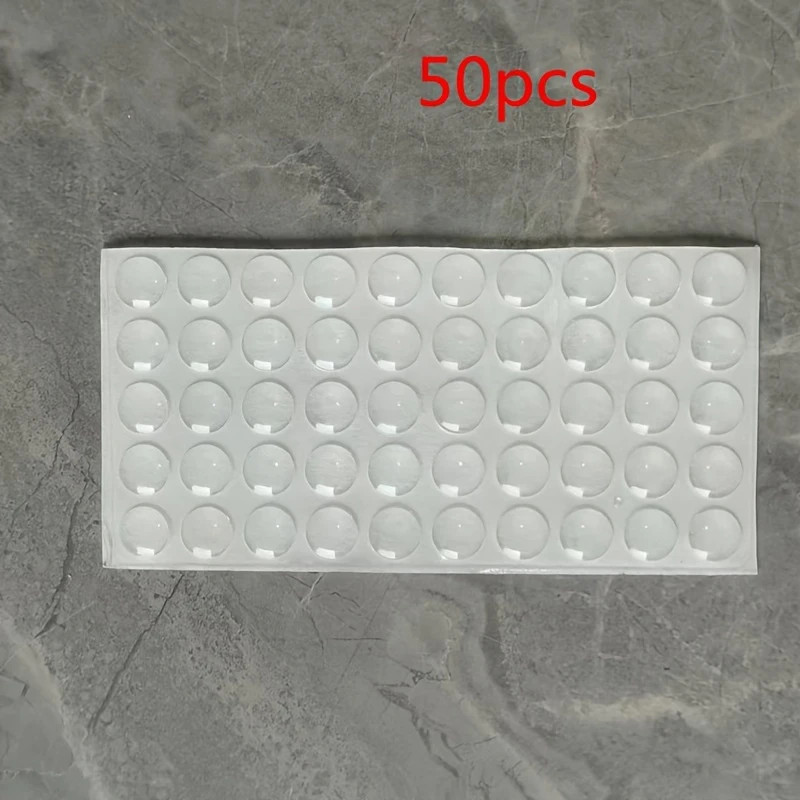50-100Pcs Drawer Rubber Bumpers Pads Clear Cabinet Door Dots Self Adhesive Feet