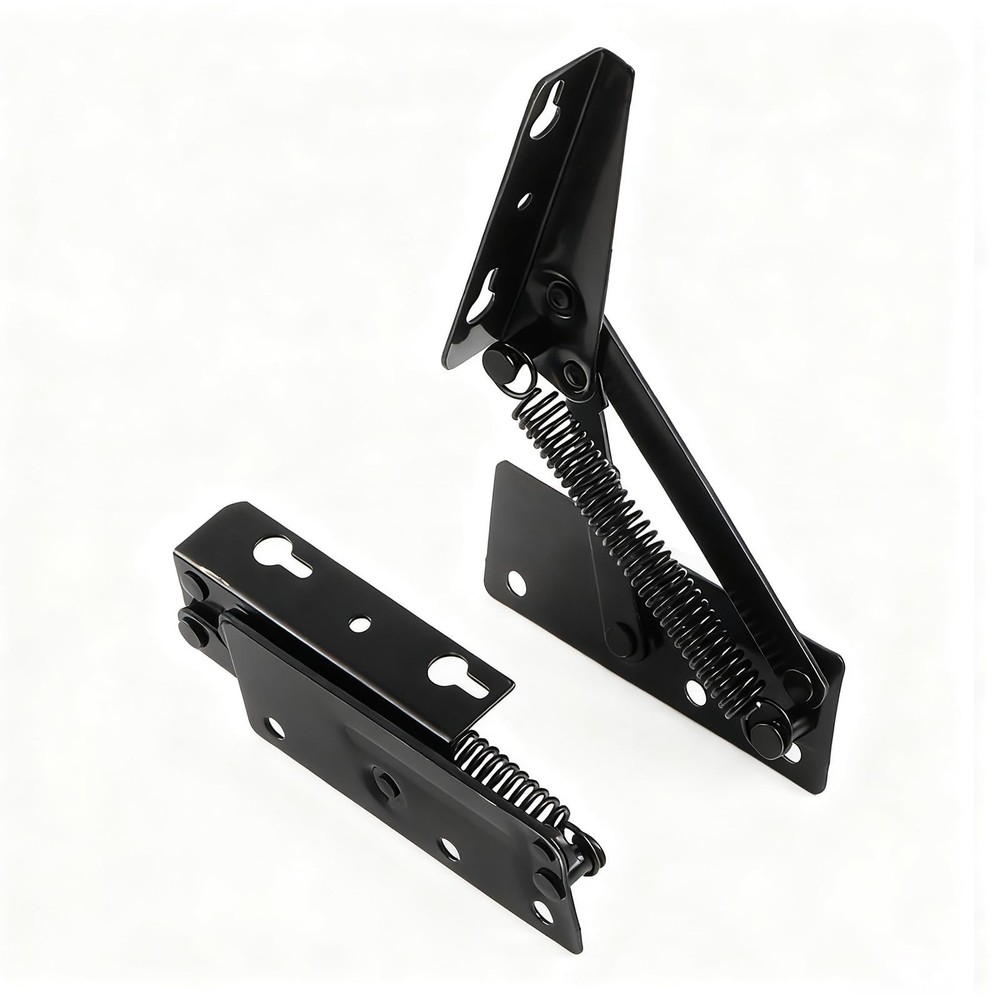 2 PCS Storage Box FlipUp Support Hinge Heavy Duty Spring Slow Close Lift