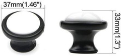 6Pcs Black White Ceramics Cabinet Kitchen Hardware | round Drawer Dresser