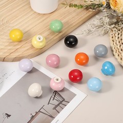 4 Pack Cabinet Knobs 1.3 Inch Vintage Round Drawers Handles Knob Beige
