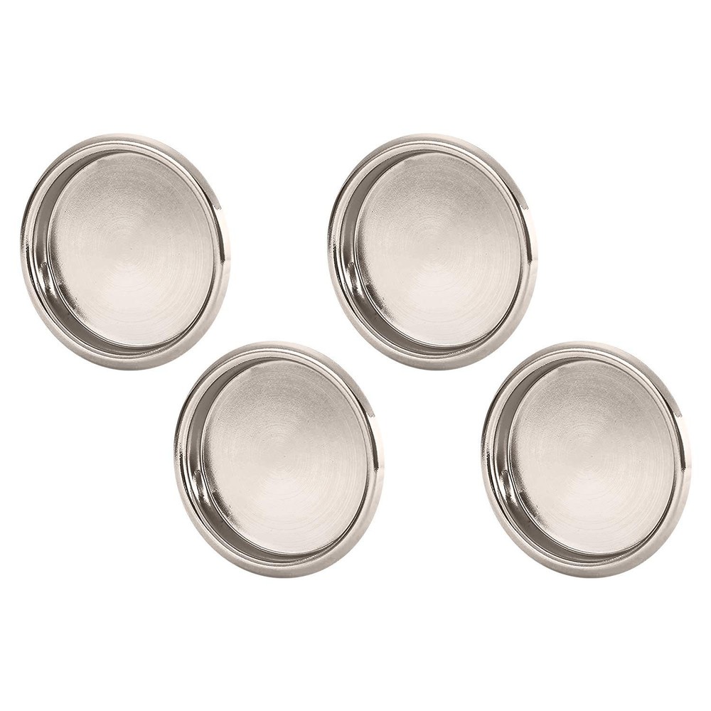 Nuk3y Easy Snap in Closet Door Finger Pull, 2-1/8 inches, Satin Nickel
