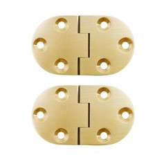 Antrader Brass Butler Tray Hinge,Round Edge Hinge 2.6″ x 1.5″(L*W),