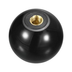 M10 Copper Thread 40mm Dia Threaded Ball Knobs for Machine Handle Black