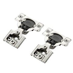 2 PCS 1 Pair 3/8 Inch Overlay Soft Close Kitchen Cabinet Hidden Door Hinge