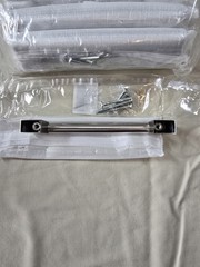 Knobonly 30 Pack Brushed Nickel Finished Cabinet Handles. 6 1/2 × 1/2 × 1 3/8