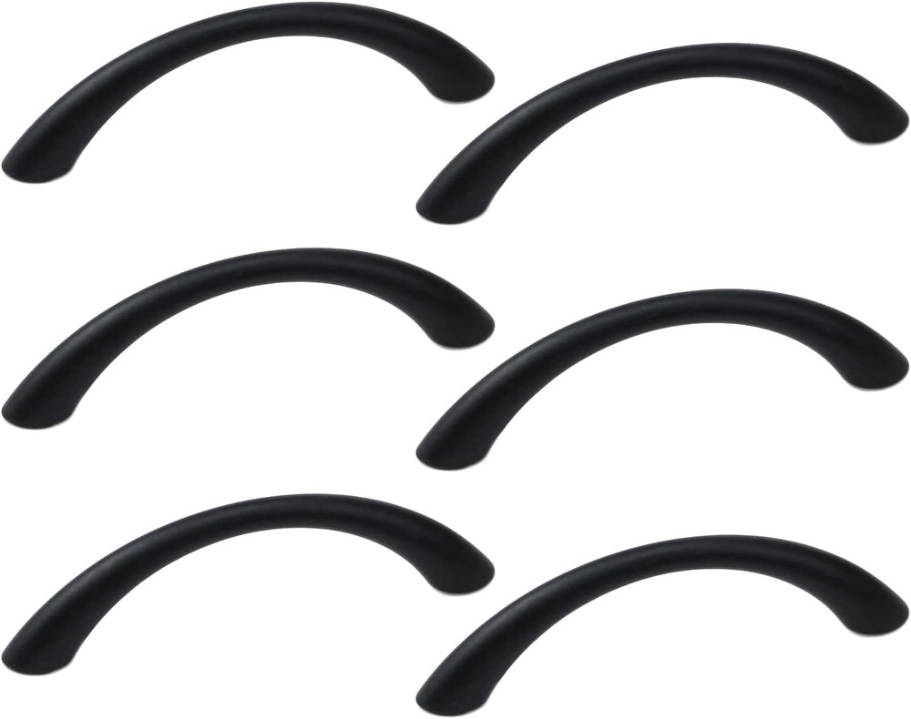 Tighal 6 Pack 2-1/2 Inch Hole Center Solid Arch Pulls Handles Bow Drawer Curved