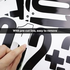 9 Sheets Large 6 Inch Number Stickers 0-9 Numbers, Self Adhesive and Black