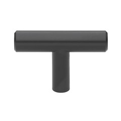 GlideRite 2″ Long Solid Drawer Bar Cabinet T-Knob Matte Black – 5002-T-MB-1