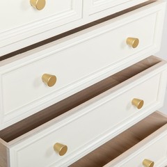 Brushed Brass Gold Cabinet Knobs Round Small Drawer Pulls Hardware 10 PCS