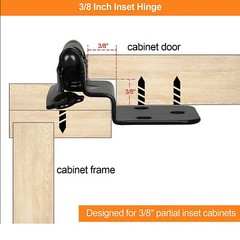 LOT 3/8″ Kitchen Door Cabinet Hinges Self Closing Offset Inset Face Mount
