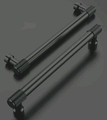 Amerdeco 4 Matte Black Knurled Cabinet Pulls 6.3 Inch Center (160mm) ZH0034. U