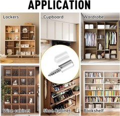 30 Pc or 60 Pcs Shelf Pins with Non-Slip Sleeve, Self Tapping Screw Support