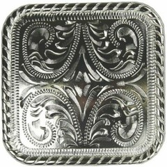 Western Lodge Cabin Kitchen Decor Bright Silver Square Drawer Pulls (6)