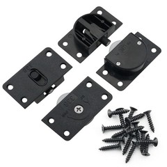 2Sets Black Sliding Cabinet Hardware Component Home Wardrobe Sliding Door Nyl…