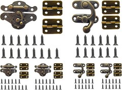 EAEDMY Jewelry Box Hinges Latches Bronze 18Set