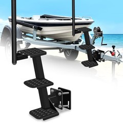 Boat Trailer Steps 3 Step with Handle Heavy Duty Fits 3″ & 3.5″ Frame Mount