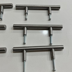 Cabinet Handle Pulls 5 1/4 Inches Used Brushed Nickel Lot Of 18