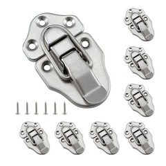 HOME MASTER HARDWARE 8 Pack Duckbilled Hasp Latch 8 Sell Pack, Satin Nickel