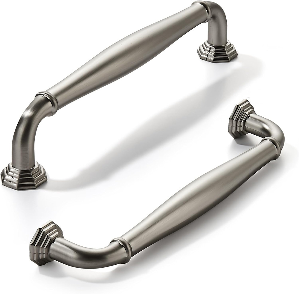 10 Pack 6 Inch(152Mm) Brushed Satin Nickel Heavy Duty Solid Cabinet Handles Cabi