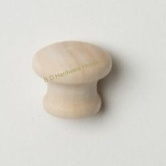 **** 3/4″ Birch Hard Wood Cabinet Knob Pulls / Drawer Knobs without screw